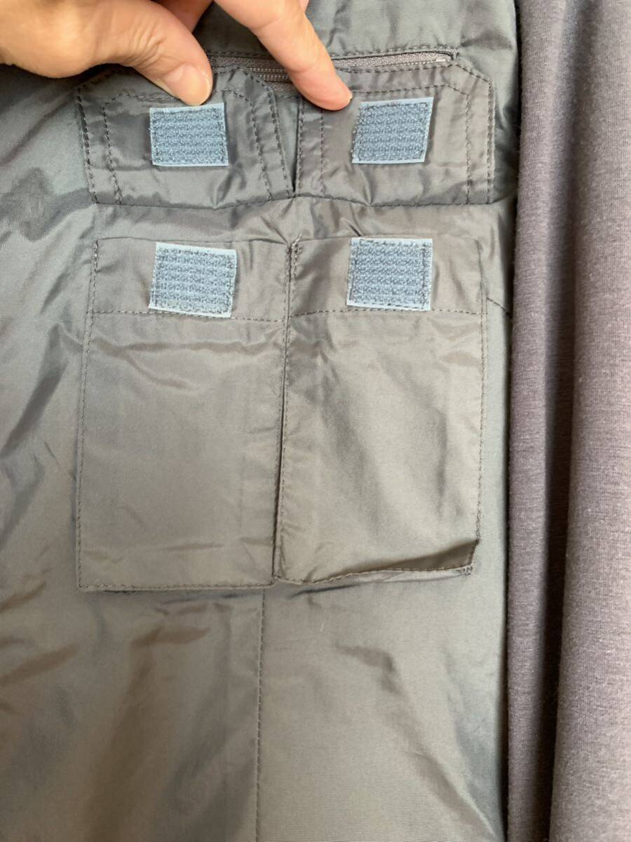 中古　レディース　異素材ストレッチジャケット　M グレー_画像6