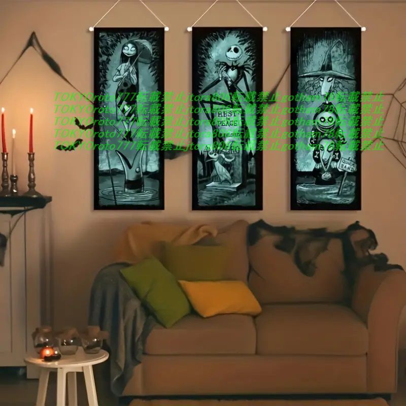 3 листов звуковой сигнал tedo многоквартирный дом Haunted Mansion кошмар -* перед * Рождество Halloween Jack surrey флаг фильм баннер оборудование орнамент для 