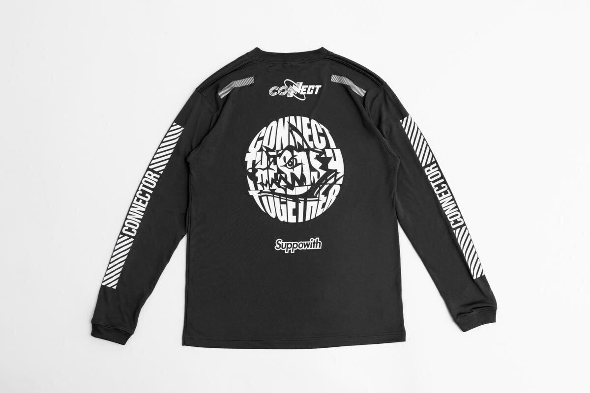 新品マンウィズトリプルコラボドライロングスリーブTeeマンウィズ　manwithamisson長袖ドライTシャツ サポウィズ 【ブラックLサイズ】