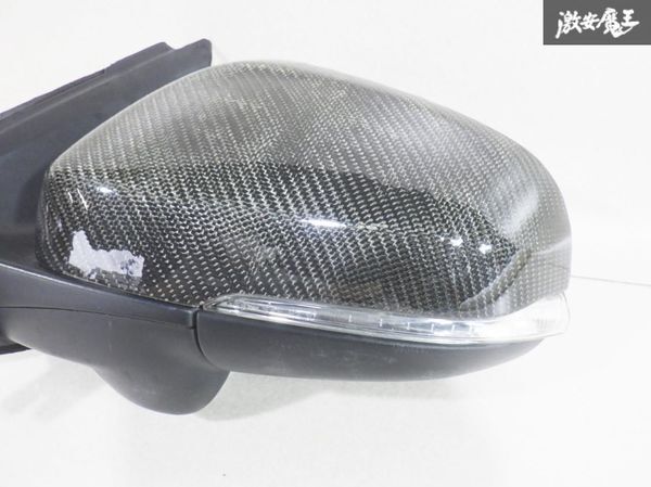 動(dòng)作確認(rèn)済み?。?VOLVO ボルボ 純正 DB V60 右ハンドル ドアミラー 左側(cè) 助手席 カーボン調(diào) 16 + 2ピン カメラ ウインカー付 即納 棚27M