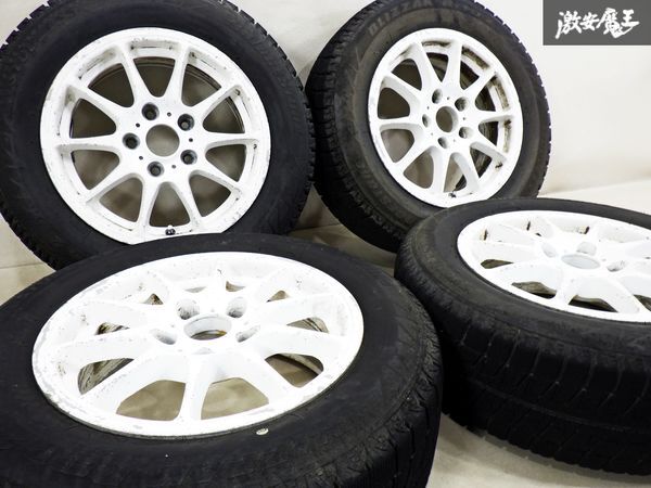 GERMAN TOURING ジャーマンツーリング 15インチ 6.5J +43 PCD 114.3 5H タイヤ付 ホイール 4本 ランエボ シビック インテグラ 等に 棚33C