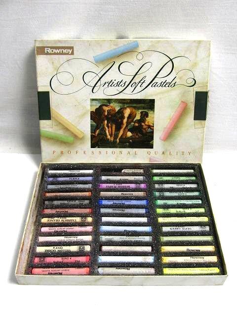 Z156　Daler Rowney　ラウニー　ソフトパステル　36色　36A　セット　ソフトパステル　紙箱入　現状品【説明欄に詳細写真有り】
