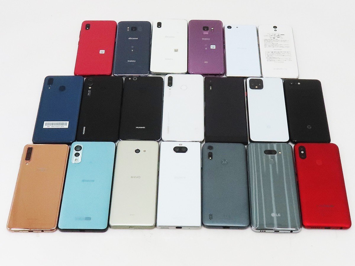 【起動確認済】Android ジャンク品 20台 まとめ ◇ジャンク【SONY、SAMSUNG、HUAWEI他】Android/アンドロイド