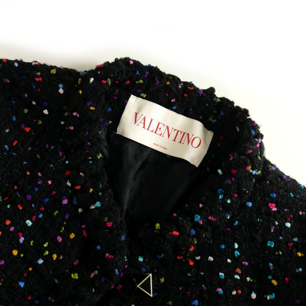  Valentino Valentino VALENTINO tweed jacket no color 36 black black XB3CE2776VK lady's 