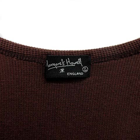  Margaret Howell MARGARET HOWELL V neck long thermal T-shirt long sleeve Brown tea L men's 