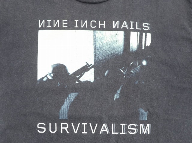  Vintage VINTAGE 00s NINE INCH NAILS SURVIVALISM FITS giantna in дюймовый ногти z скумбиря iba ритм частота van T короткий рукав футболка чёрный 