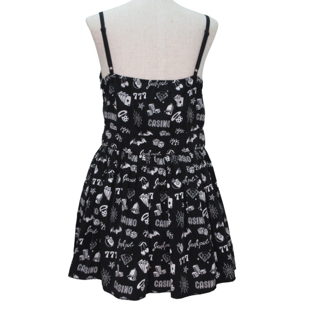 LISTEN FLAVOR One-piece side fastener total pattern black S size corresponding K682 0819 lady's 