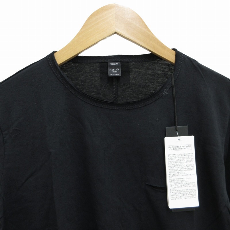 SEA カットソー 新品タグ有り 品 リプレイ REPLAY タグ付き Tシャツ カットソー ダメージ加工