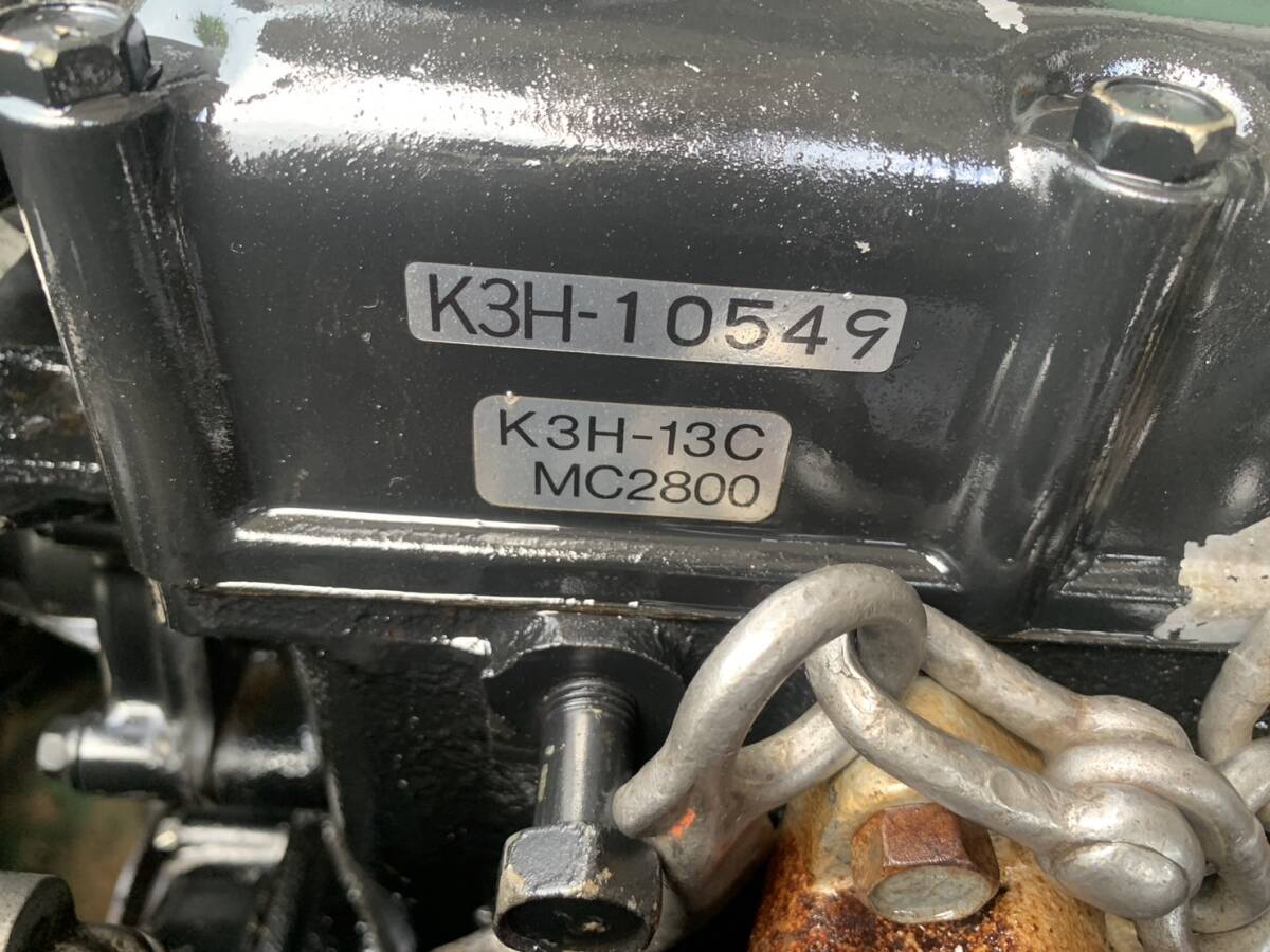 [ Saitama префектура криптомерия дверь блок ] Mitsubishi 3 цилиндр дизель двигатель K3H-13C MC2800 комбайн снятие деталей прекрасный товар тяжелое оборудование строительная машина рабочее состояние подтверждено 