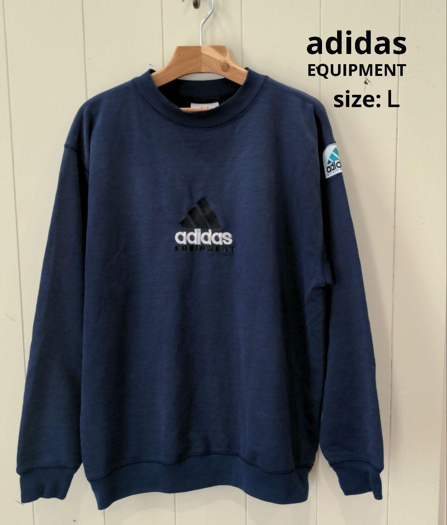 adidas EQUIPMENT ロゴ刺繍 スウェットトレーナー ヴィンテージ adidas EQUIPMENT ロゴ刺繍 スウェットトレーナー ヴィンテージ