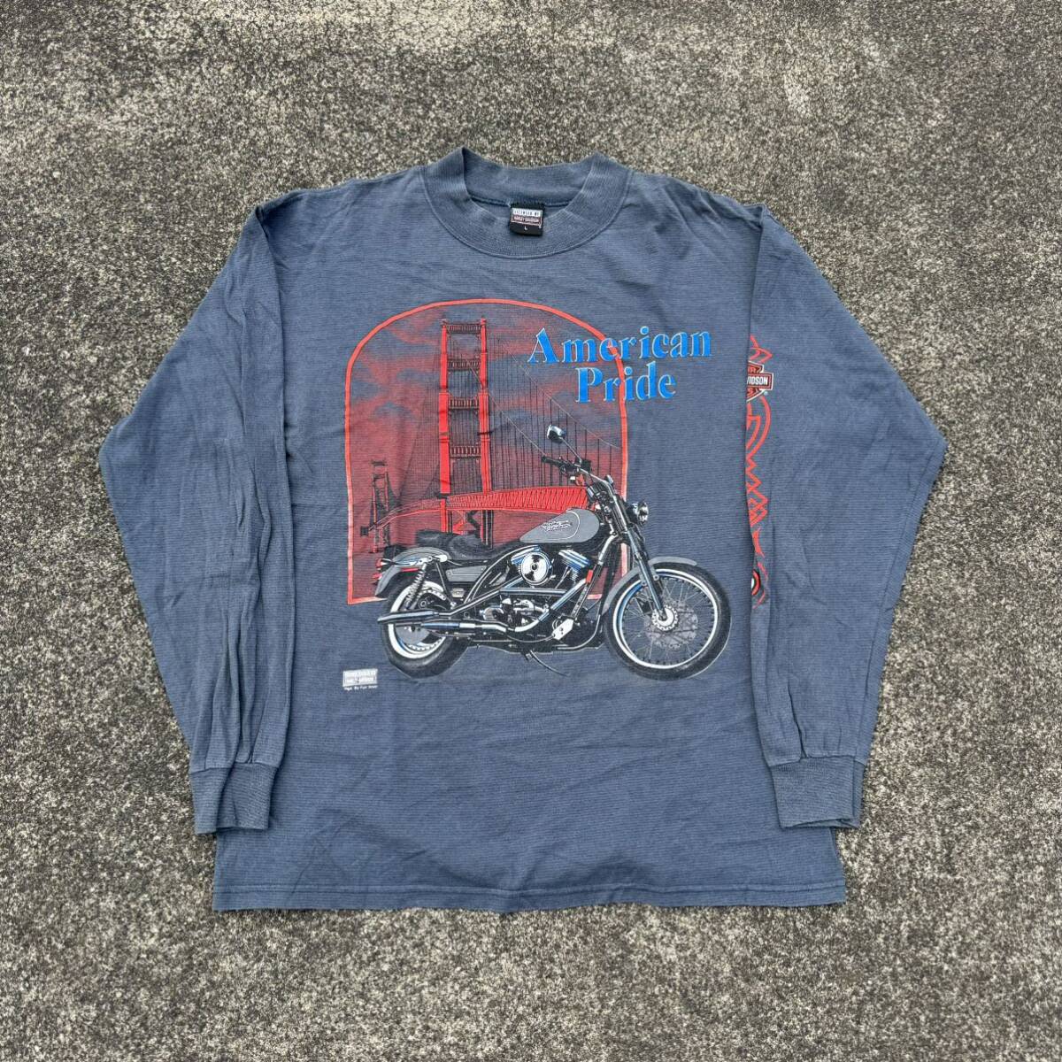 【1円スタート】 Harley Davidson ビンテージ Tシャツ L ハーレーダビッドソン 古着 グレー P08