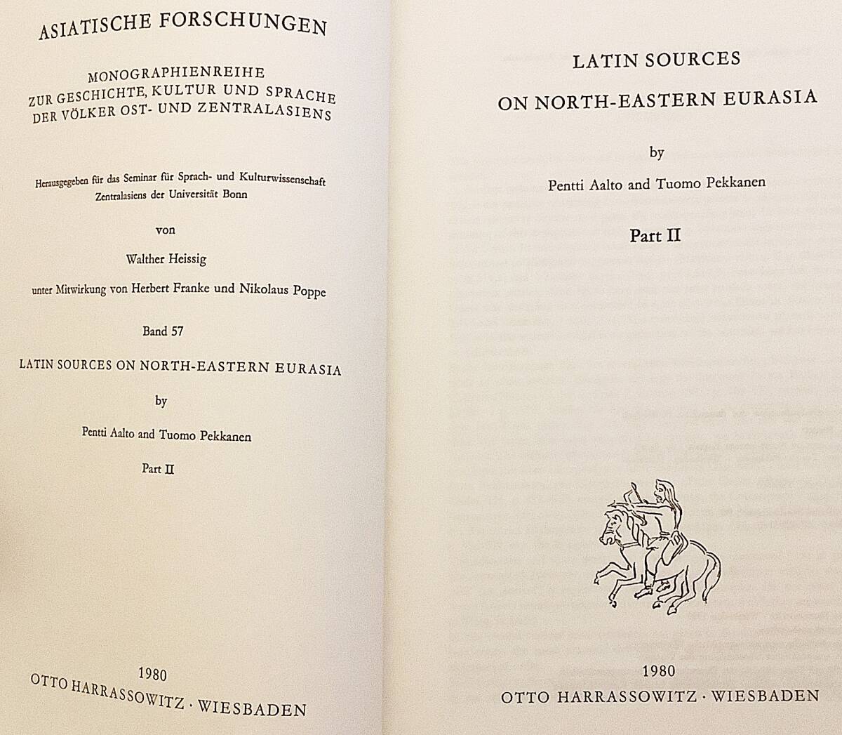 祝開店！大放出セール開催中 洋書 全2冊揃い Latin ユーラシア北東部に関するラテン語資料 文化、民俗