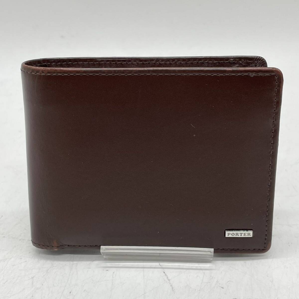 KO514□PORTER SHEEN WALLET ポーター シーン ウォレット 二つ折り財布 110-02920 ブラウン レザー 小銭入れ有