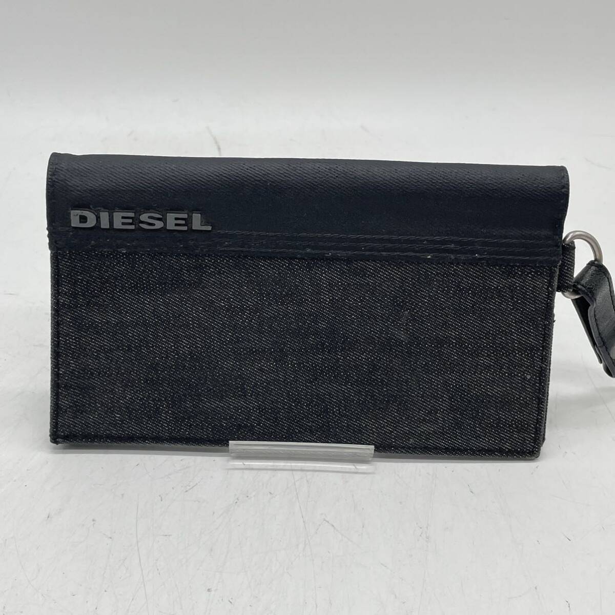 KO677●DIESEL ディーゼル デニム ブラック 長財布 ウォレット カード 小銭入れ