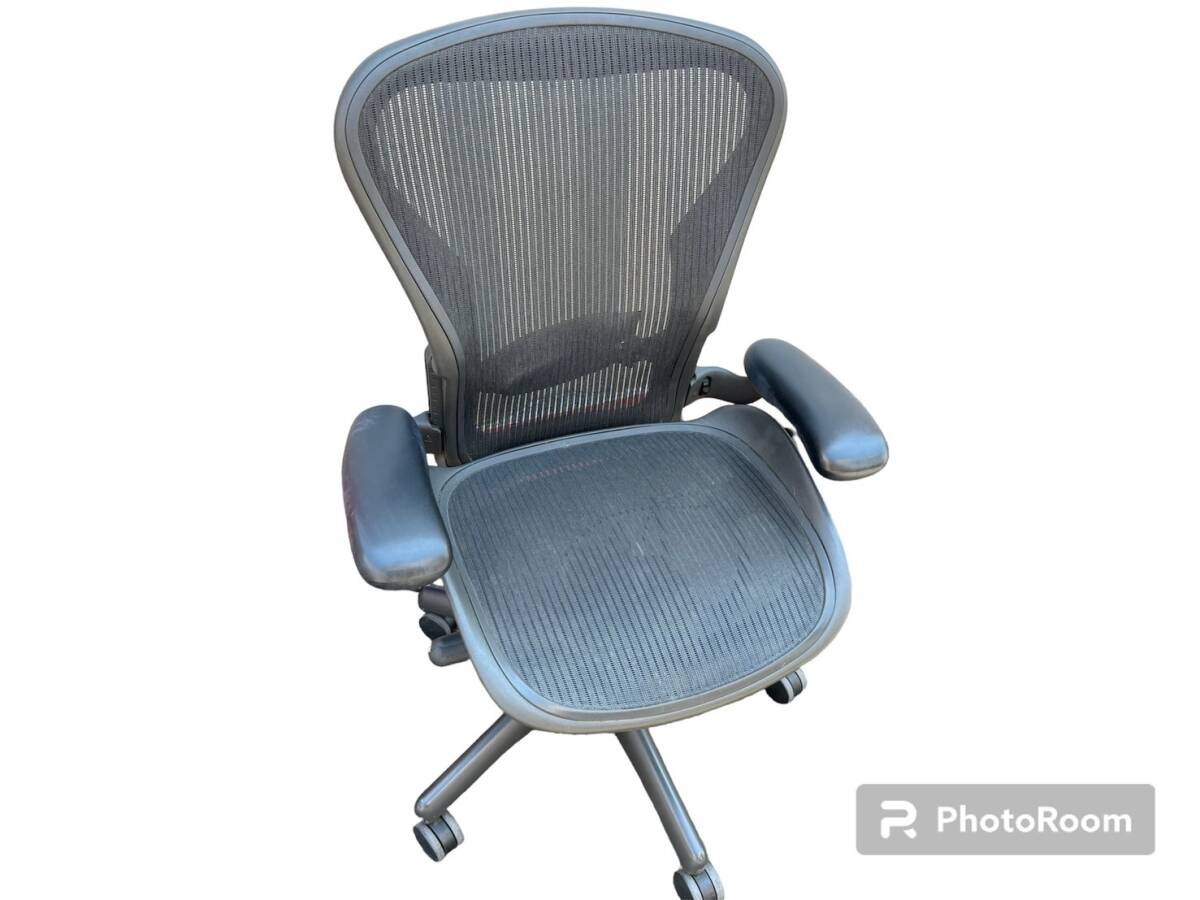 ハーマンミラー アーロンチェア オフィスチェア Herman Chair Miller 椅子 ブラック イス Aeron