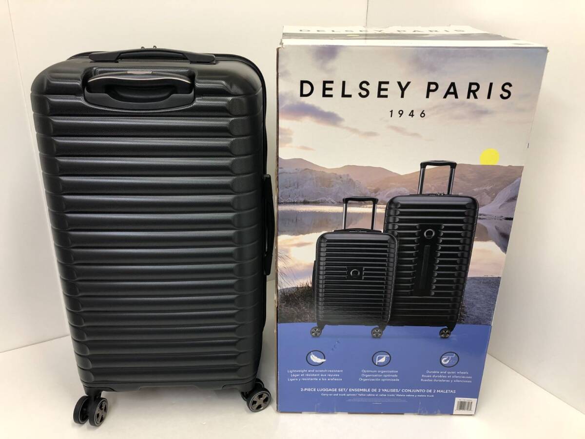 展示品 DELSEY デルセー スーツケース 2個セット ブラック 約83L 展示品 DELSEY デルセー スーツケース 2個セット ブラック 約83L