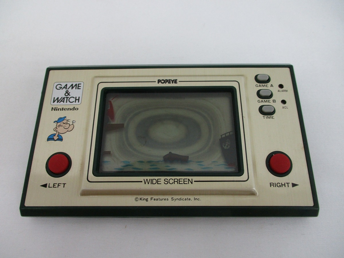 8957Y ゲームウォッチ ポパイ GAME&WATCH 動作確認済み ★ POPEYE 任天堂 NINTENDO 日本製ゲーム機 1981 PP-23