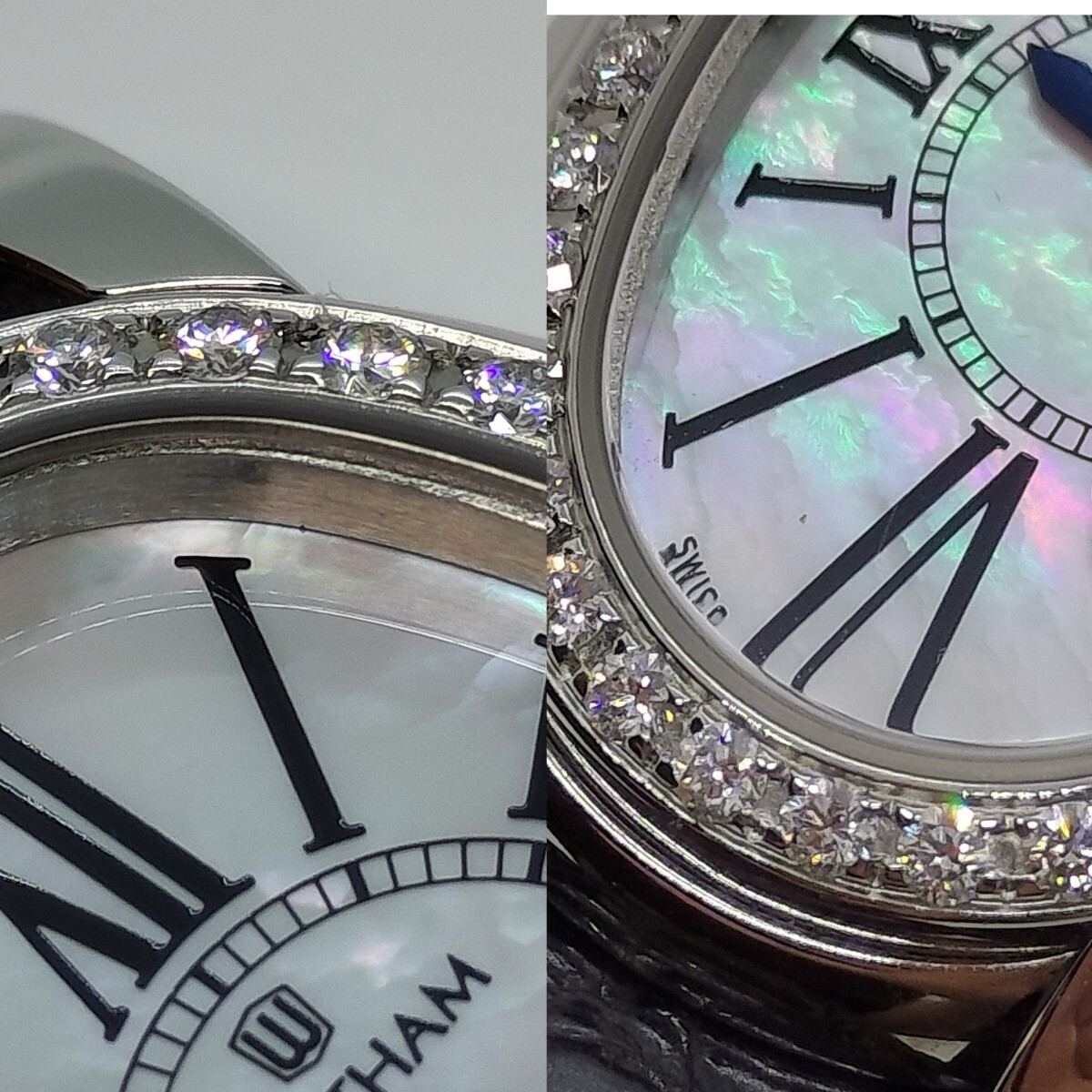 美品】WALTHAM ウォルサム レディ-ウォルサム LW34 ダイヤベゼル 美品】WALTHAM ウォルサム レディ-ウォルサム LW34 ダイヤベゼル