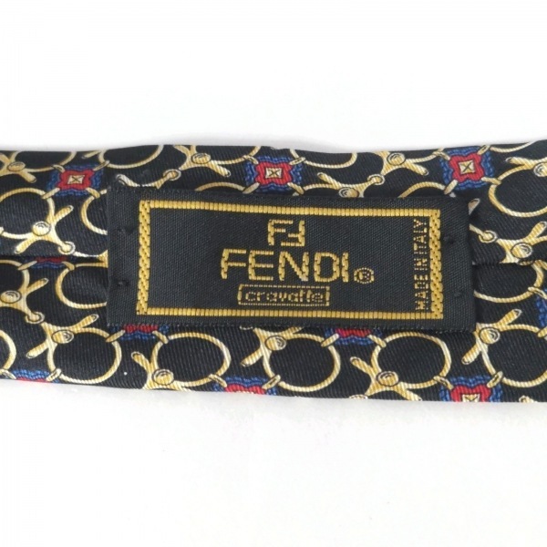  Fendi FENDI - чёрный × желтый × мульти- мужской галстук 