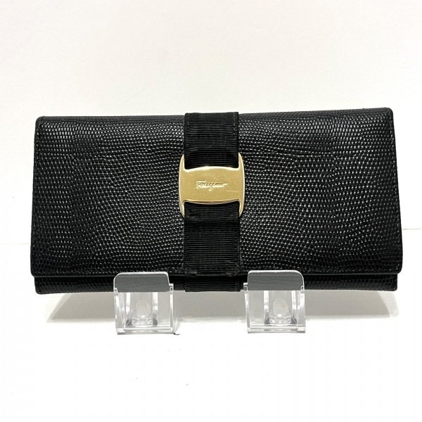 サルバトーレフェラガモ SalvatoreFerragamo 長財布 ヴァラ 黒 財布