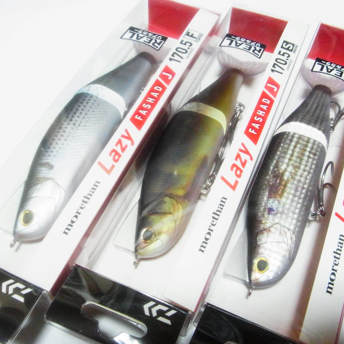 ダイワ　レイジー　ファシャッド J　新品3個セット　Daiwa　morethan　LAZY FASHAD J　REAL　リアルカラー　ビックベイト