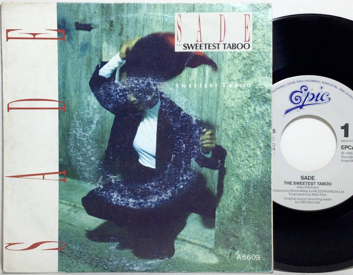 【蘭7】 SADE シャーデー / THE SWEETEST TABOO / YOU'RE NOT THE MAN / 1985 オランダ盤 7インチシングルレコード EP 45 試聴済