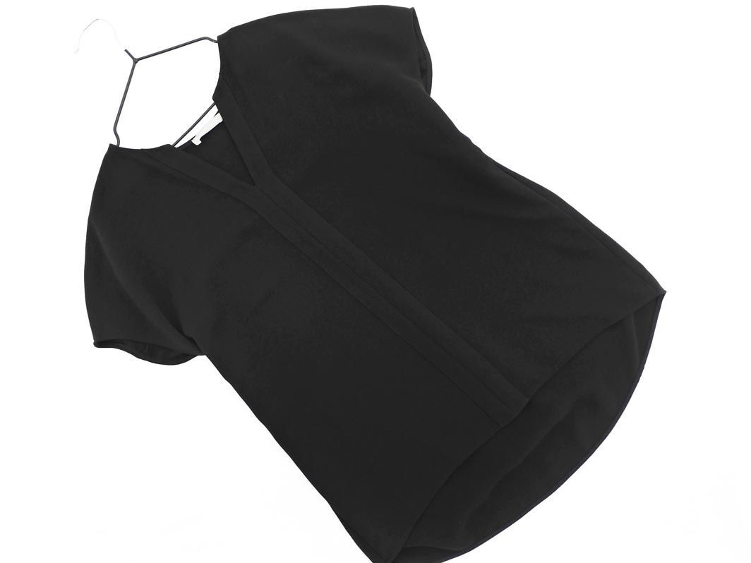 ネコポスOK theory luxe セオリーリュクス Vネック ブラウス シャツ size38/黒 ■◆ ☆ eha5 レディース