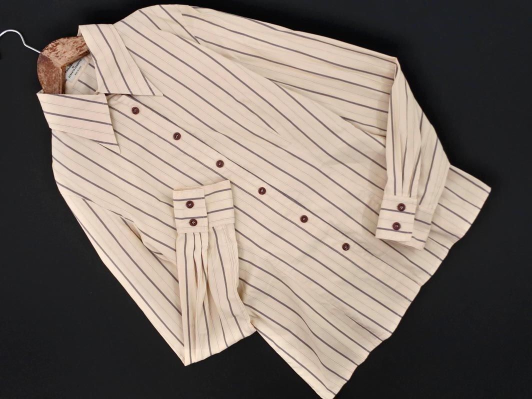 Alberta Ferretti アルベルタフェレッティ ストライプ シャツ ベージュ ■◇ ☆ ehc3 レディース