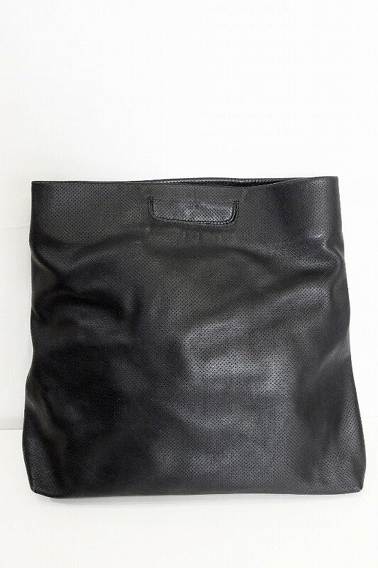 atelier marchal レザー　パンチング　ハンドバッグ ブラック ok3818158252