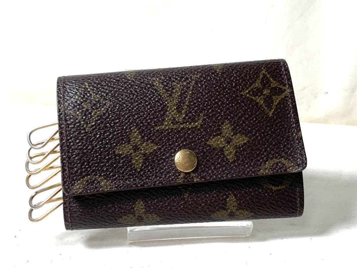 1359 美品　1円 LOUIS VUITTON ルイヴィトン M62630 モノグラム ミュルティクレ6 6連 キーケース 鍵入れ レディース メンズ ブラウン系