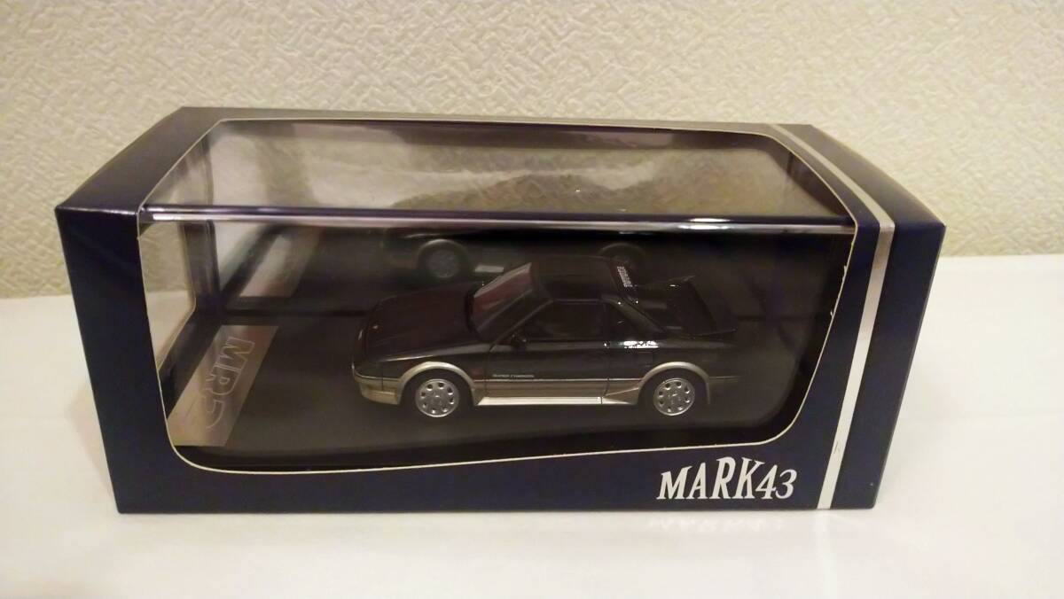 即決 MARK43 PM4377GR 1/43 トヨタ MR2 Gリミテッド スーパーチャージャー Tバールーフ (AW11) ブルー／シルバー