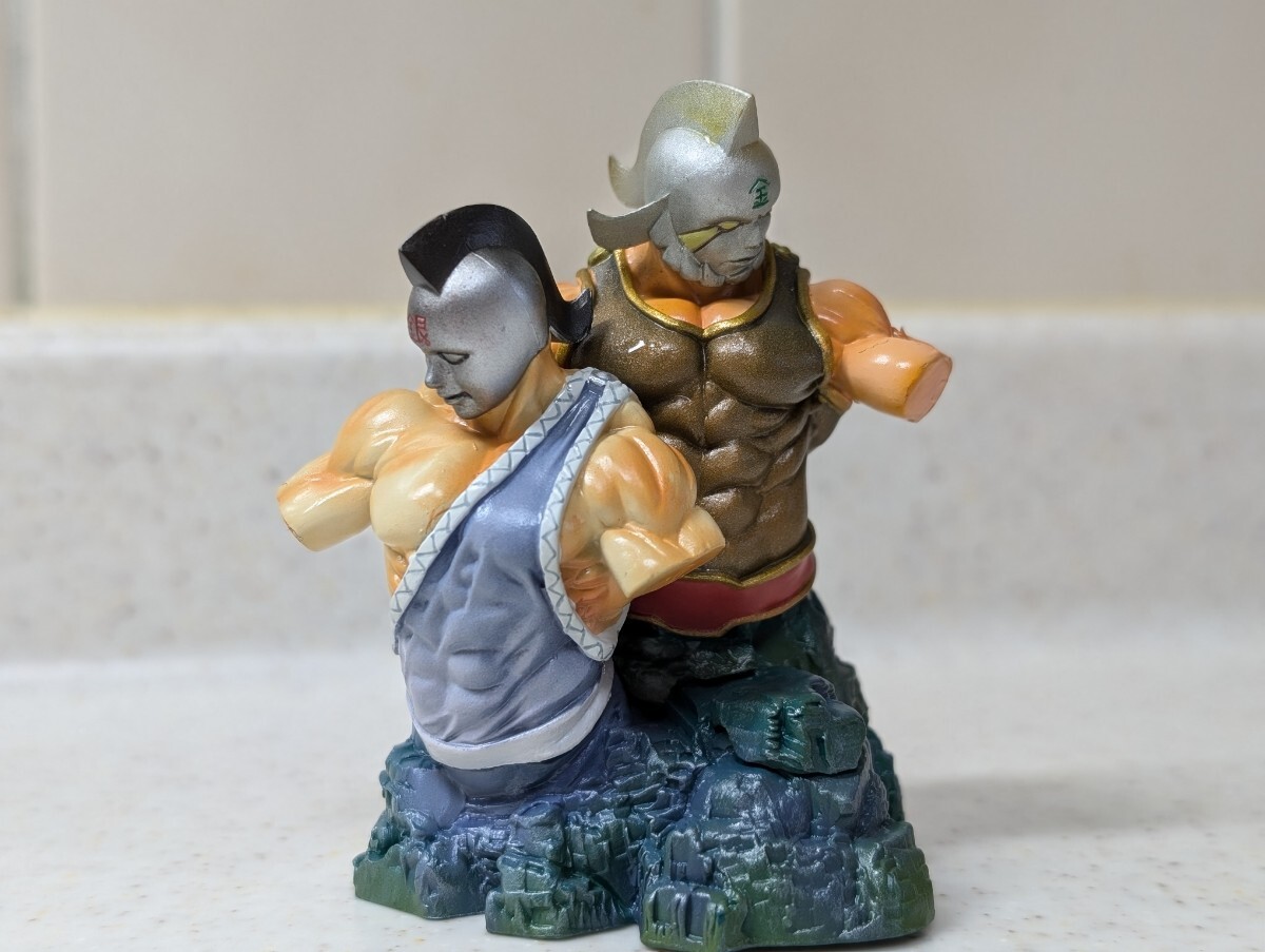 彫像 食玩 キン肉マン ガシャポン キン消し 技消し ゴールドマン シルバーマン 黄金のマスク 銀のマスク 未開封品