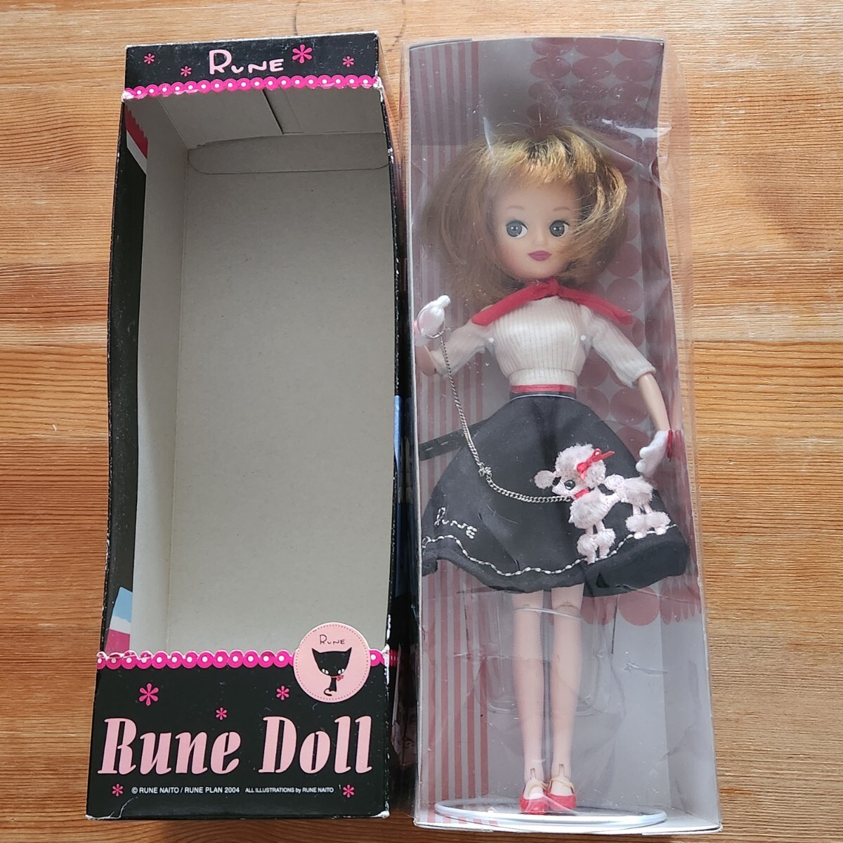 超希少 内藤ルネのおにんぎょう キャロン Rune Doll Sekiguchi 内藤ルネコレクションドール 箱付きプードルスカート 全長約30cm昭和 レトロ