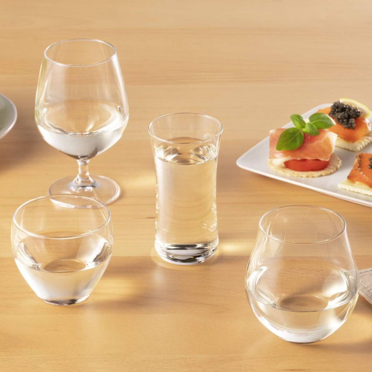 テイスティングセット シンプル エレガント 酒器4個セット 冷酒グラス アデリア 清涼感 華やか 日本酒 日本製 おしゃれ ギフト 高級