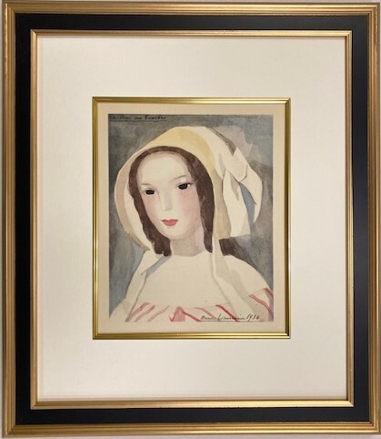 ≪　　マリー・ローランサン　　≫　　オリジナルコロタイプ版画　 　CAMILLE III　 　　 1937年　　MARIE　LAURENCIN