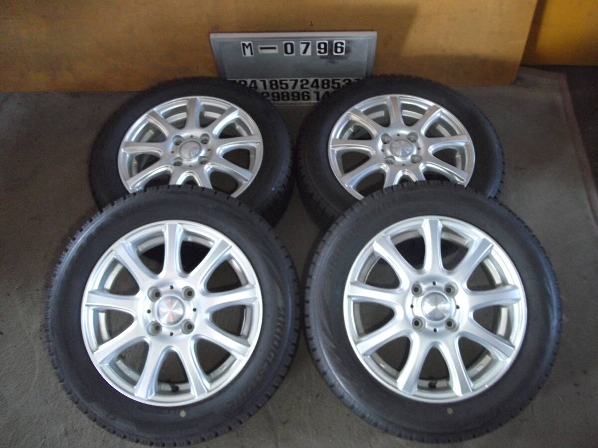 M-0796スタッドレス屋155/65R14アルミ付き４本（4.5J 100 4穴 +45)⑯　　　　本州送料込み