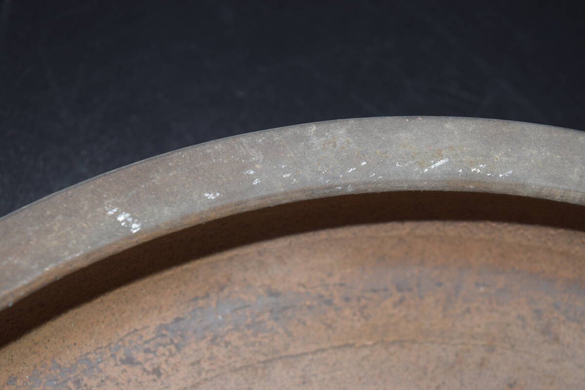 三景 盆栽鉢 丸鉢 直径34.5cm 植木鉢 盆栽道具 盆器 花器 陶器