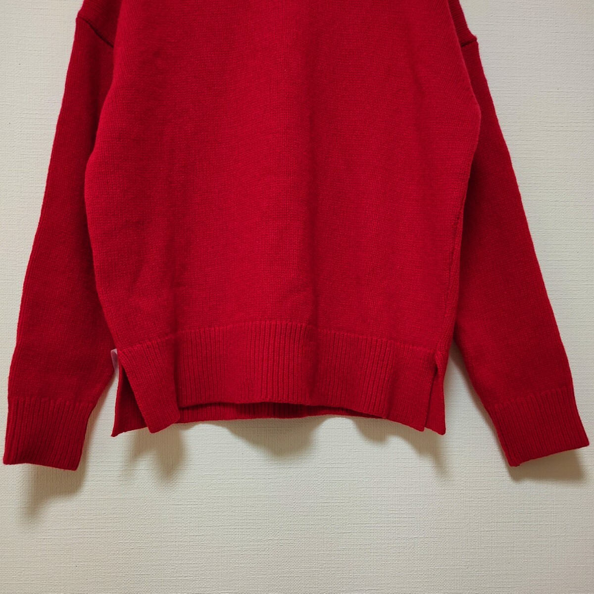未使用 ザラZARA ウールセーター メンズニット 赤 トップス 未使用 ザラZARA ウールセーター メンズニット 赤 トップス
