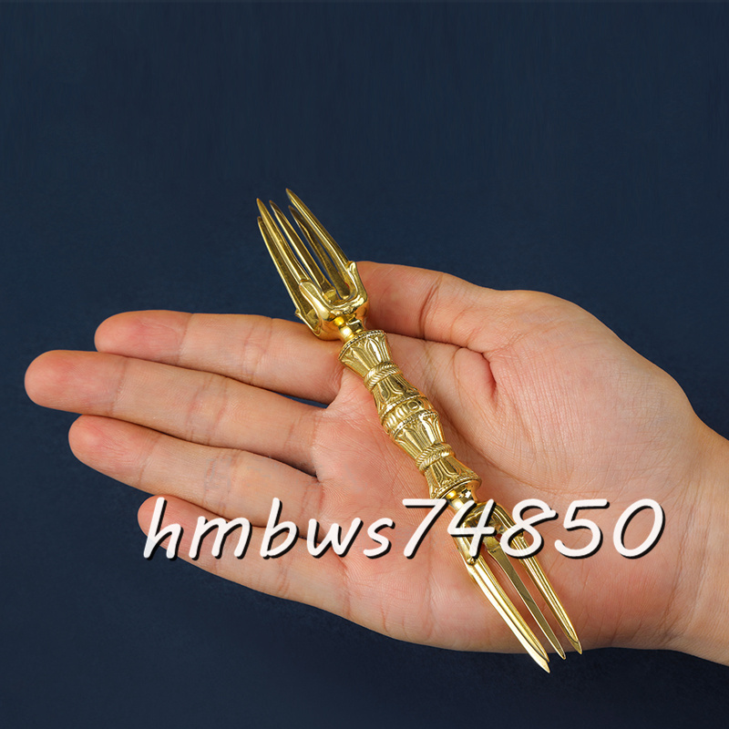 「密教法具 寺院仏具」金剛杵 都五鈷杵 仏具 仏教 工芸品 真鍮製 長さ15cm