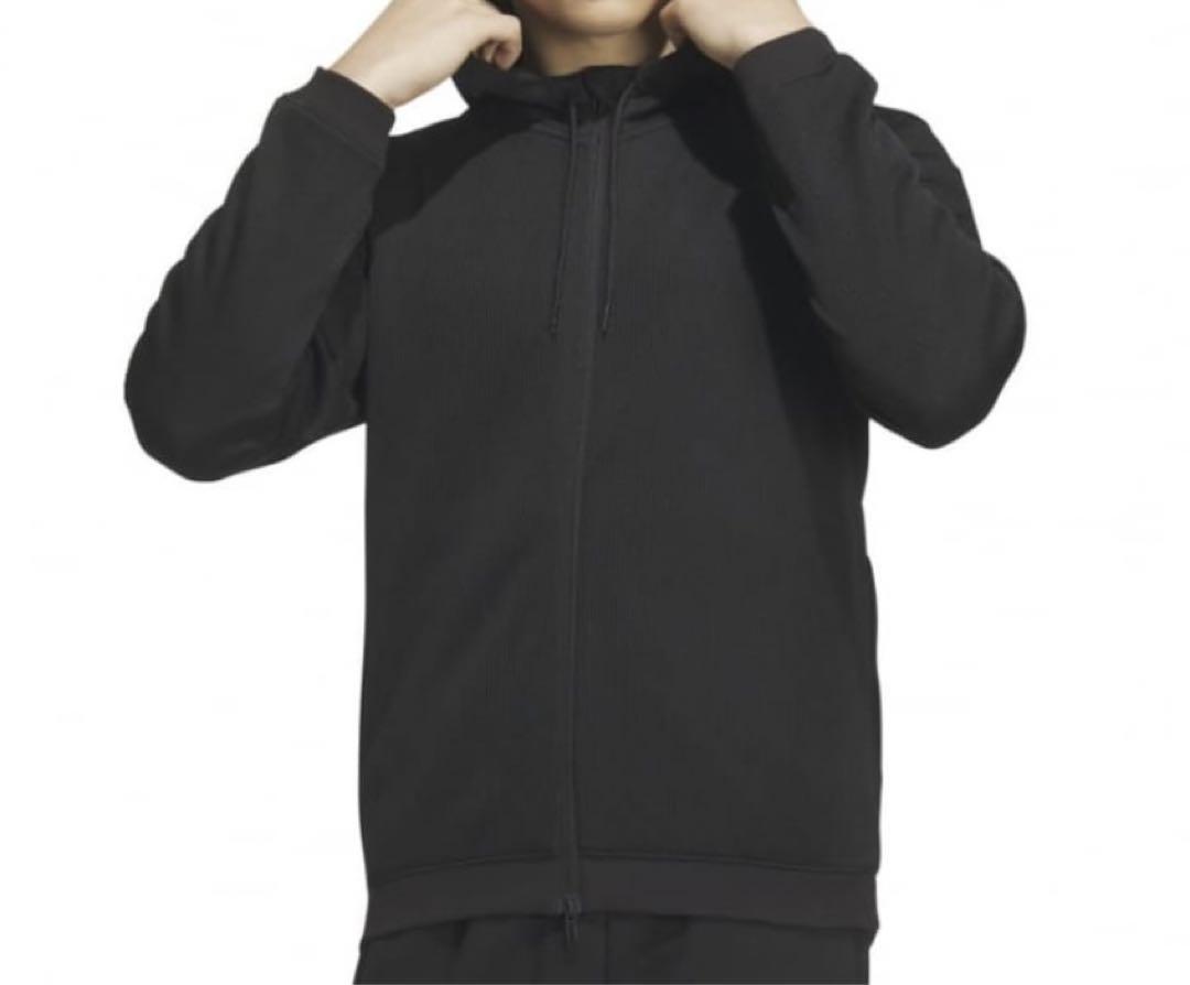 adidas ニット フルジップパーカー ブラック Sサイズ 新品