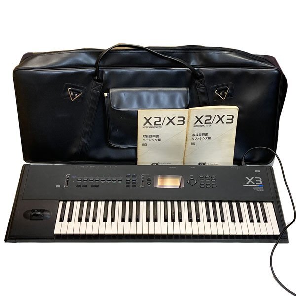 KORG X3 シンセサイザー キーボード (電源ケーブル・ケース・取扱説明書)付き コルグ