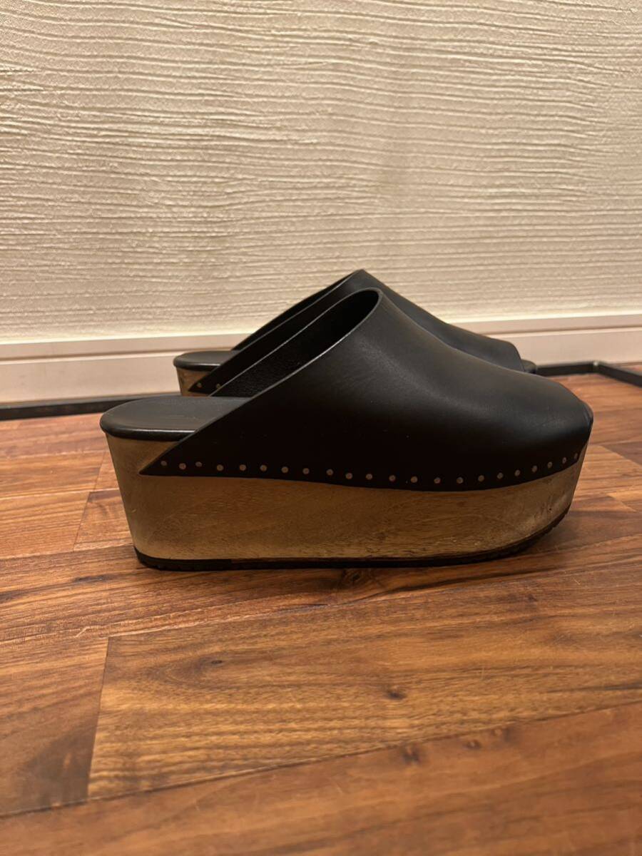 rick owens リックオウエンス 厚底 レザー サボ サンダル 41 rick owens リックオウエンス 厚底 レザー サボ サンダル 41