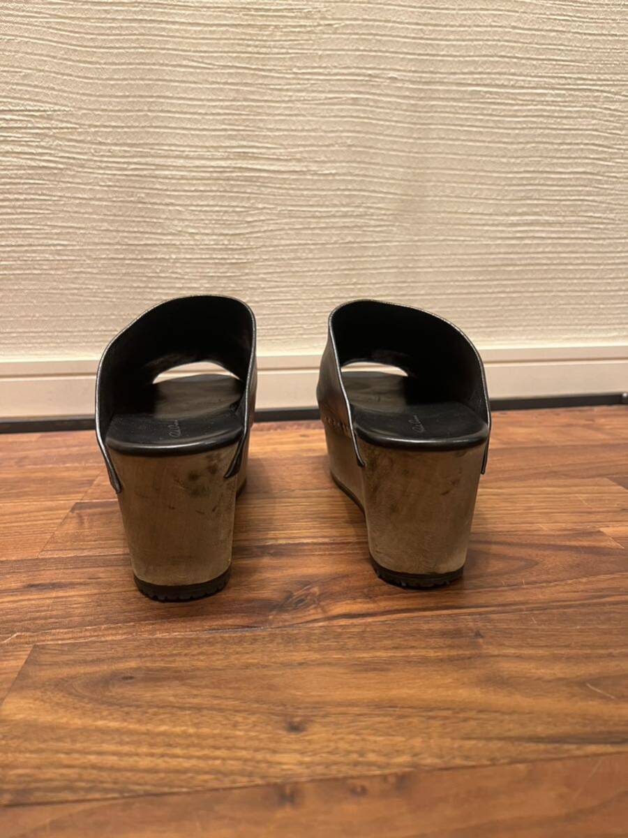 rick owens リックオウエンス 厚底 レザー サボ サンダル 41 rick owens リックオウエンス 厚底 レザー サボ サンダル 41
