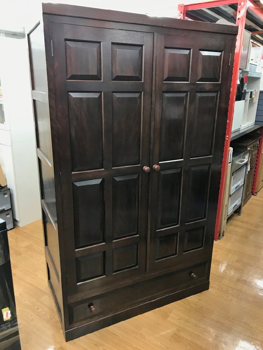 松本民芸家具 2枚扉ワードローブ 衣装タンス クローゼット 洋服 松本民芸家具 2枚扉ワードローブ 衣装タンス クローゼット 洋服