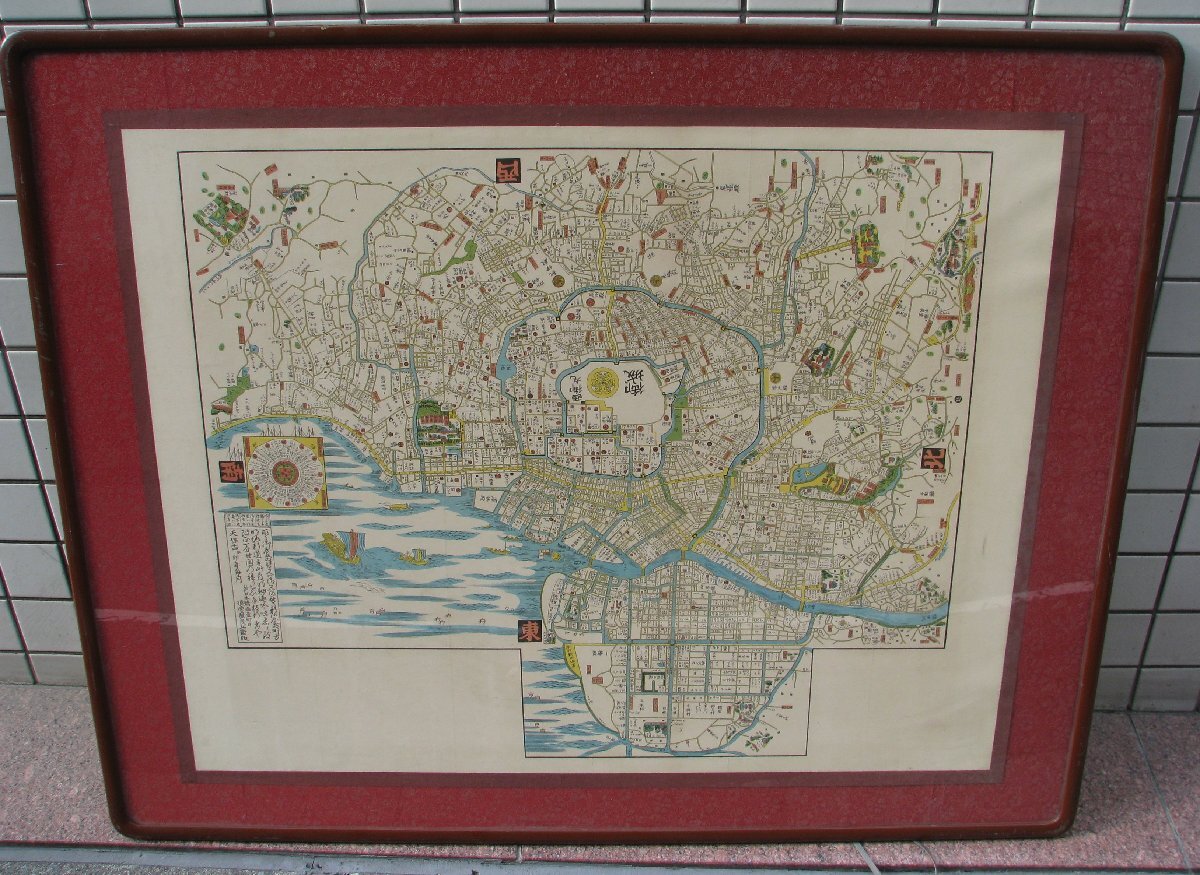 ☆倉庫整理在庫一掃☆江戸大絵図,古地図,木版画,須原屋茂兵衛版 ☆倉庫整理在庫一掃☆江戸大絵図,古地図,木版画,須原屋茂兵衛版