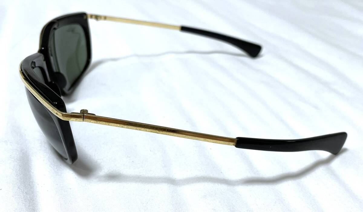希少 VINTAGE RAY BAN レイバン B&L USA ボシュロム制 オリンピアン OLYMPIAN G-15 SUNGLASS エボニーブラック×ゴールド サングラス 美品