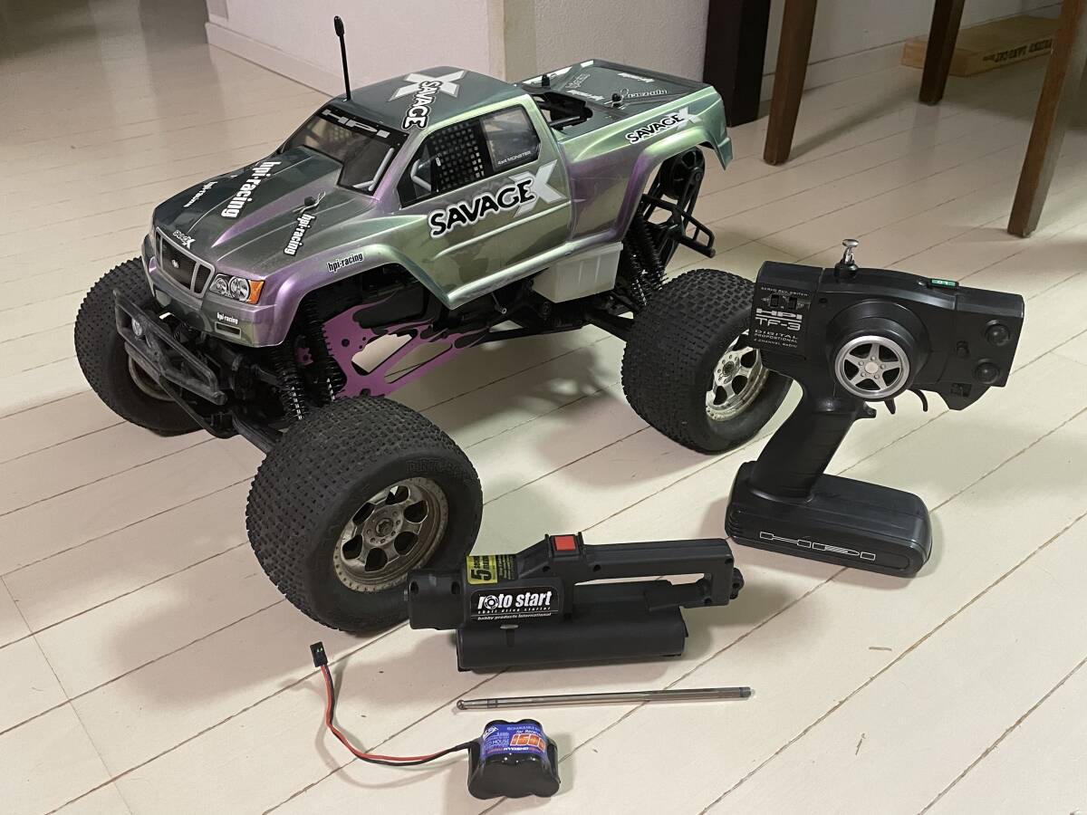 希少 HPI サベージX OS 30VG付 プロポ・メカ・ロートスターター 希少 HPI サベージX OS 30VG付 プロポ・メカ・ロートスターター