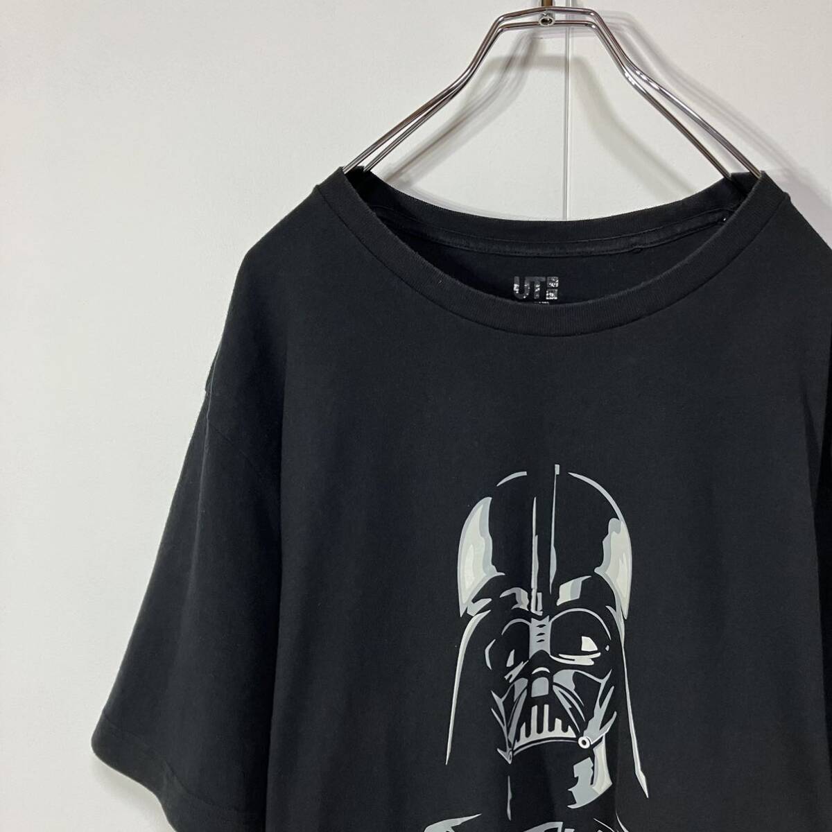 UNIQLO ユニクロ スターウォーズ ダースベーダー プリント クルーネック オーバーサイズ 半袖 Tシャツ 古着 ブラック 3XL