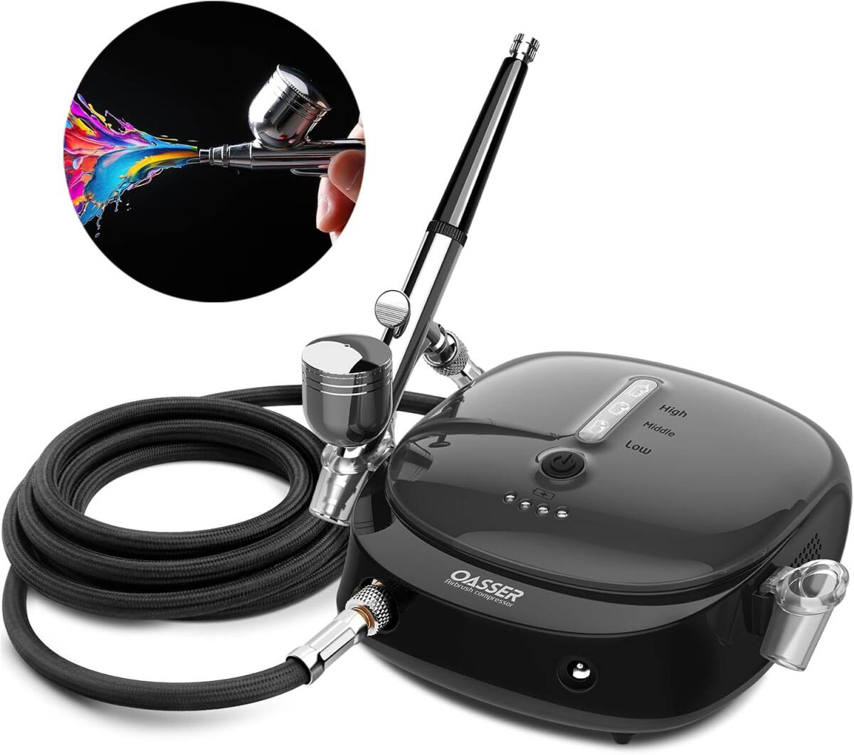 Amazon.co.jp: エアブラシ ミニコンプレッサーセット 45psi