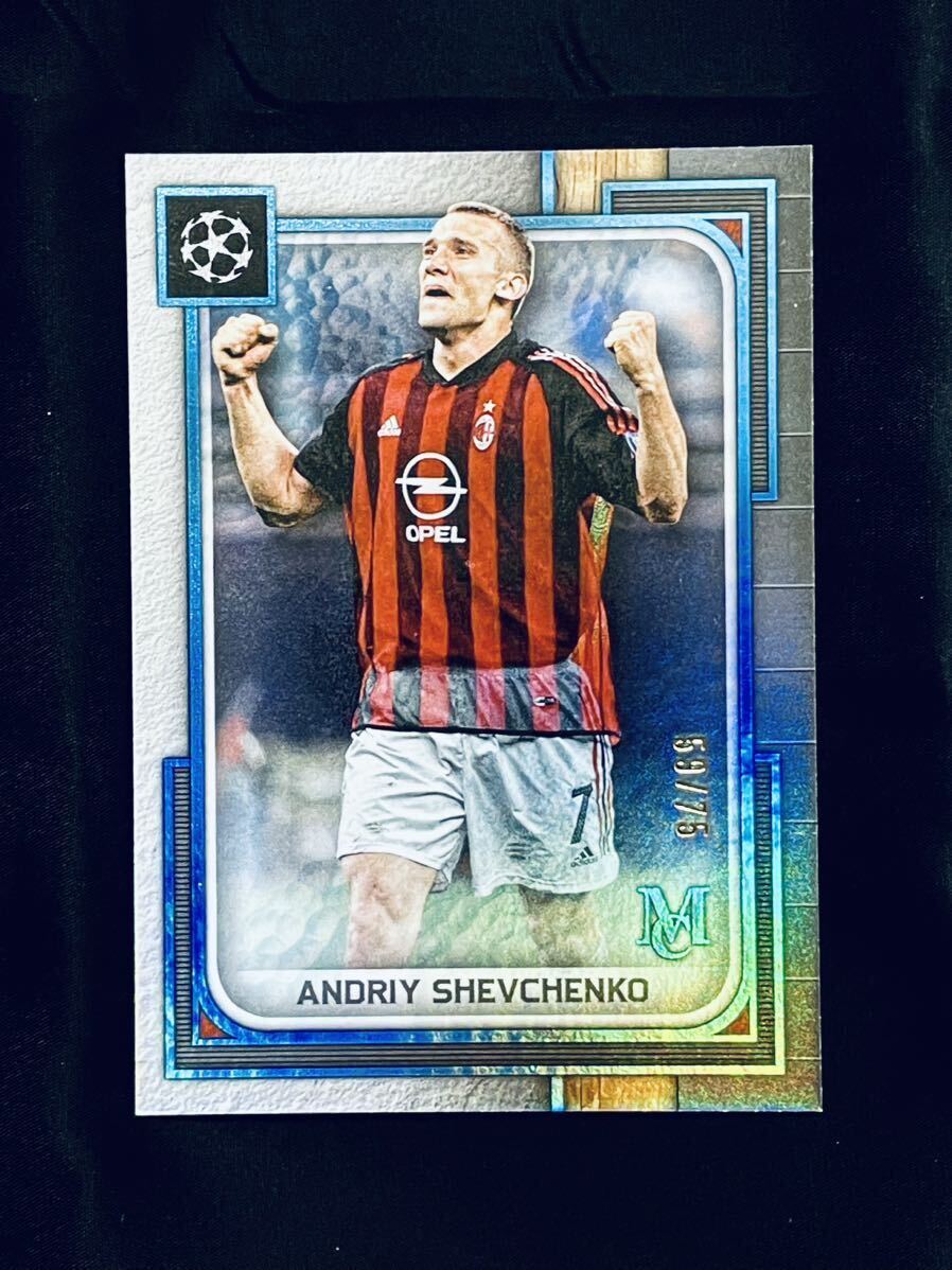 ★ANDRIY SHEVCHENKO★SSP Blue Parallel /75 ACミラン 2023-24 Topps Museum Collection UEFA Soccer 美品